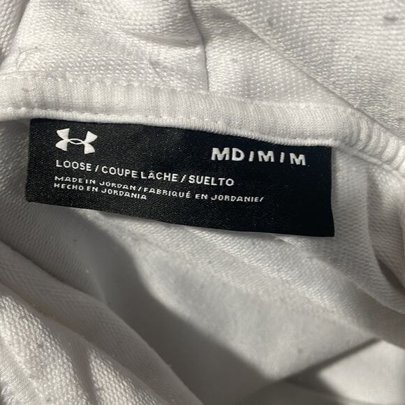 Under Armour Women's Size M Pullover Sweatshirt Cowel Neck White Athletic Hoodie - Picture 5 of 5